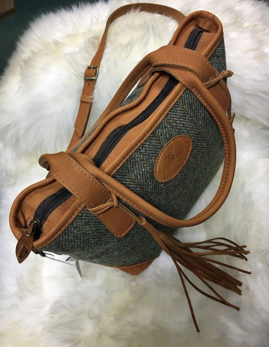 Scottish Deerskin/Harris Tweed handbag