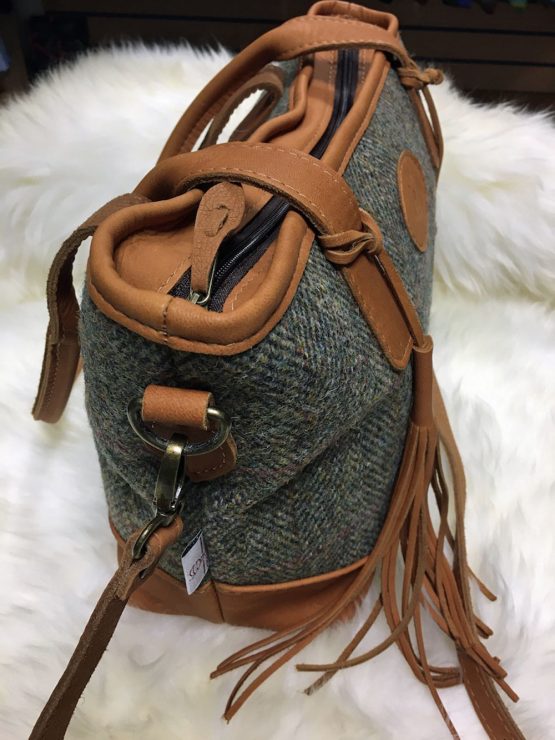 Scottish Deerskin/Harris Tweed handbag